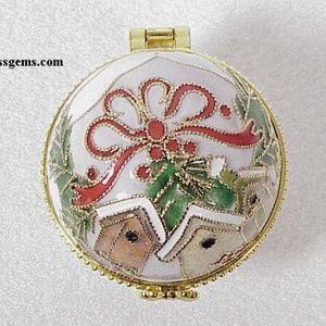 FINAL SALE PRICE NYCO International Cloisonne Mini Ball Box Ornament